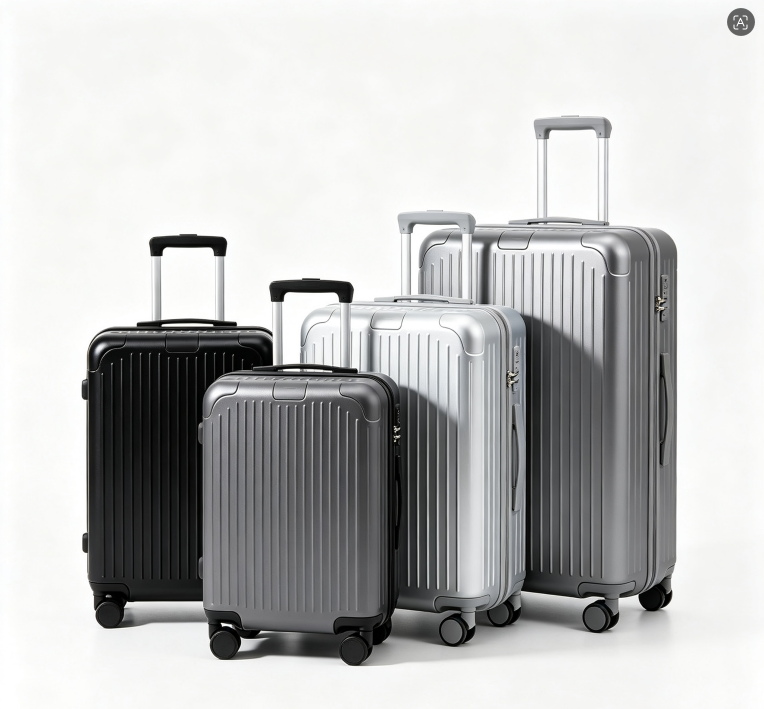 Striped Hard Shell Luggage 3 Piece Set