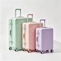 Diamond Embossed Aluminum Frame Luggage