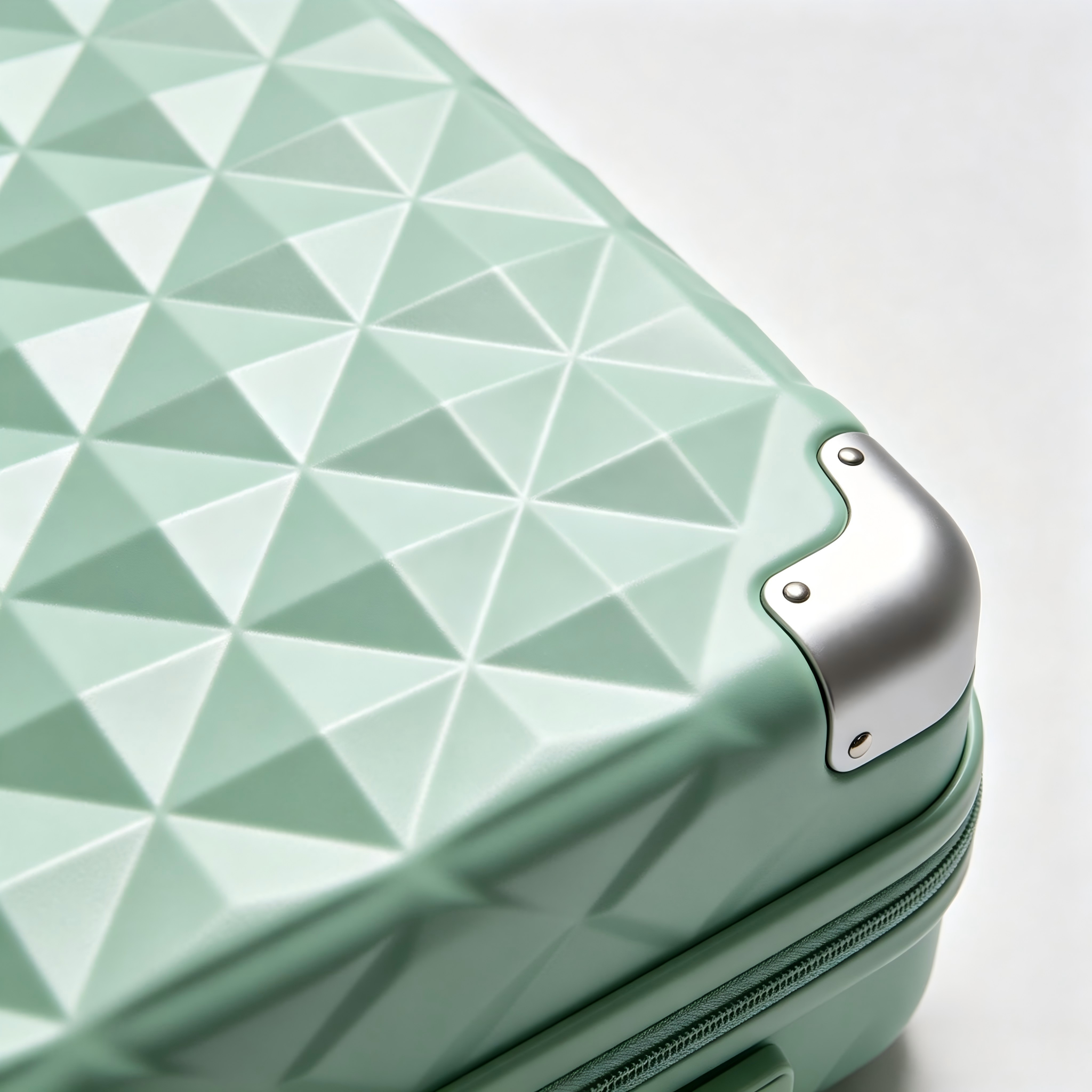 Diamond Embossed Aluminum Frame Luggage