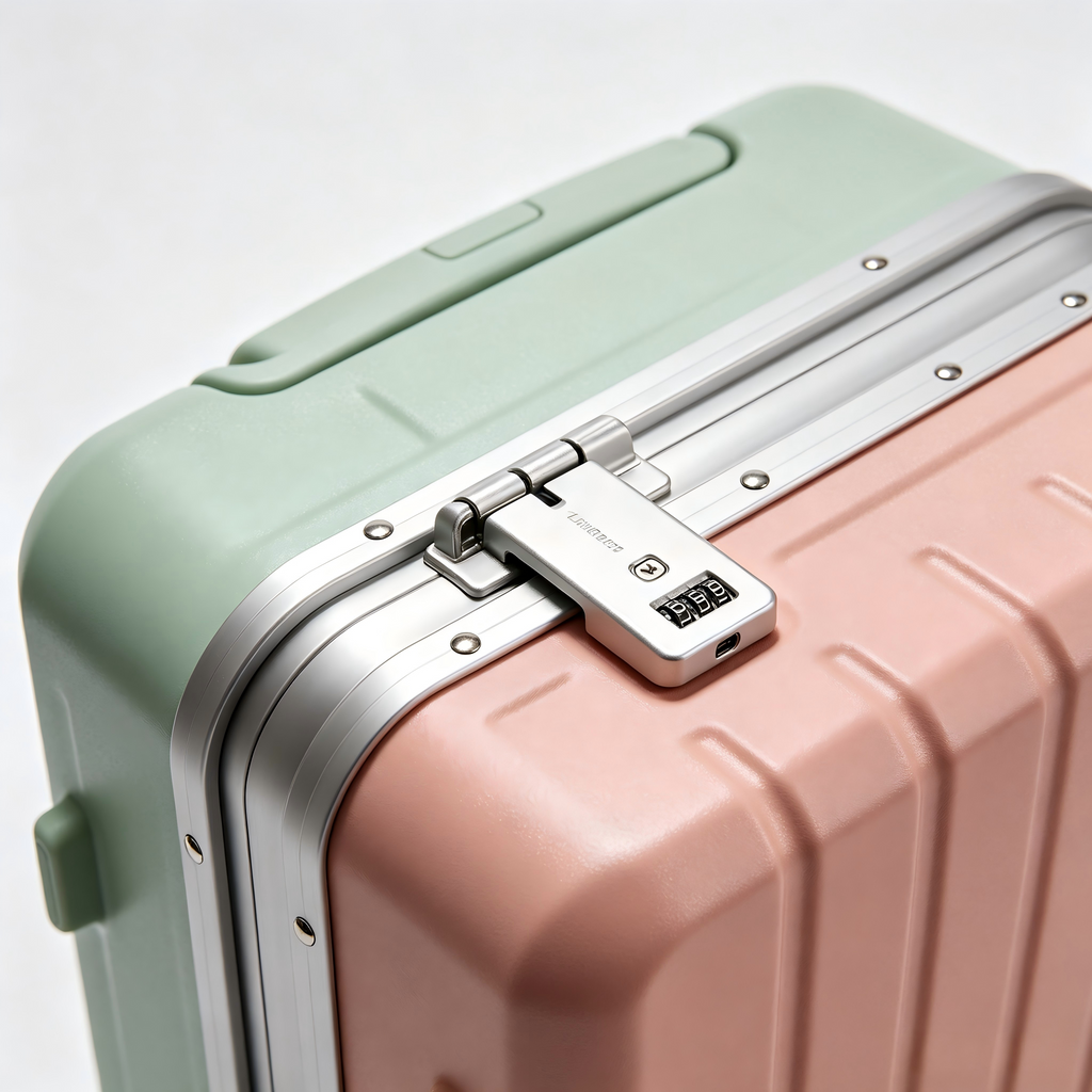 Diamond Embossed Aluminum Frame Luggage