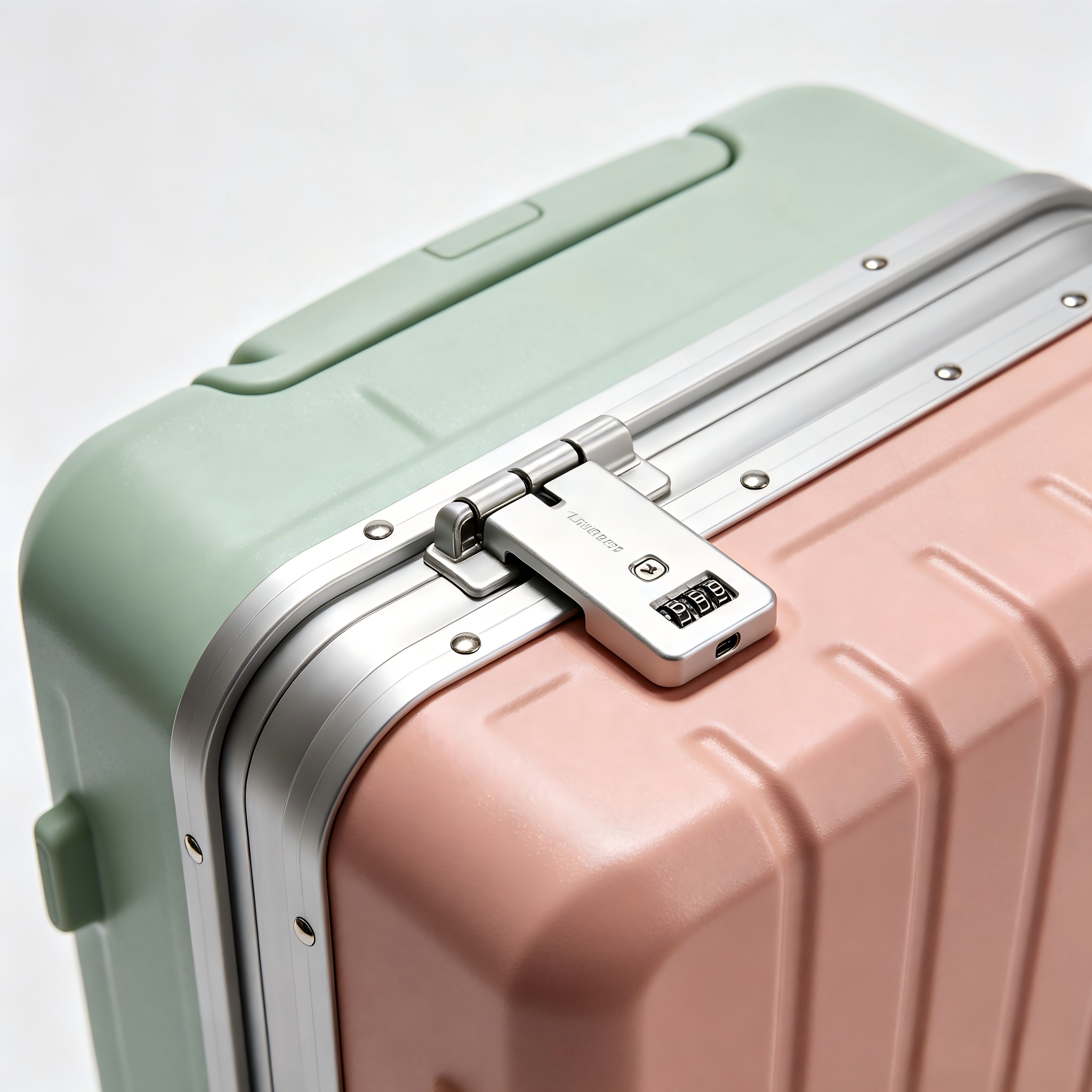 Diamond Embossed Aluminum Frame Luggage