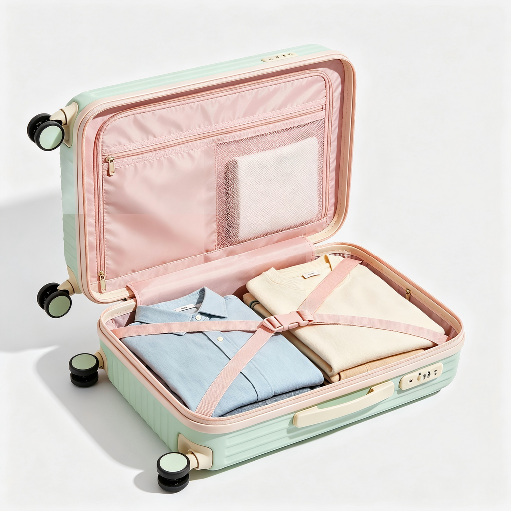 Diamond Embossed Aluminum Frame Luggage