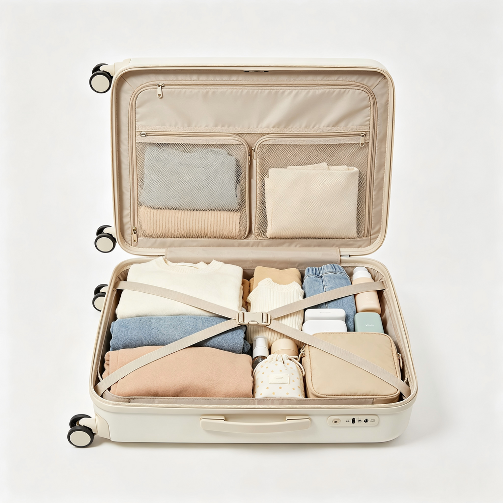 Expandable 5-Wheel Large Checked Luggage