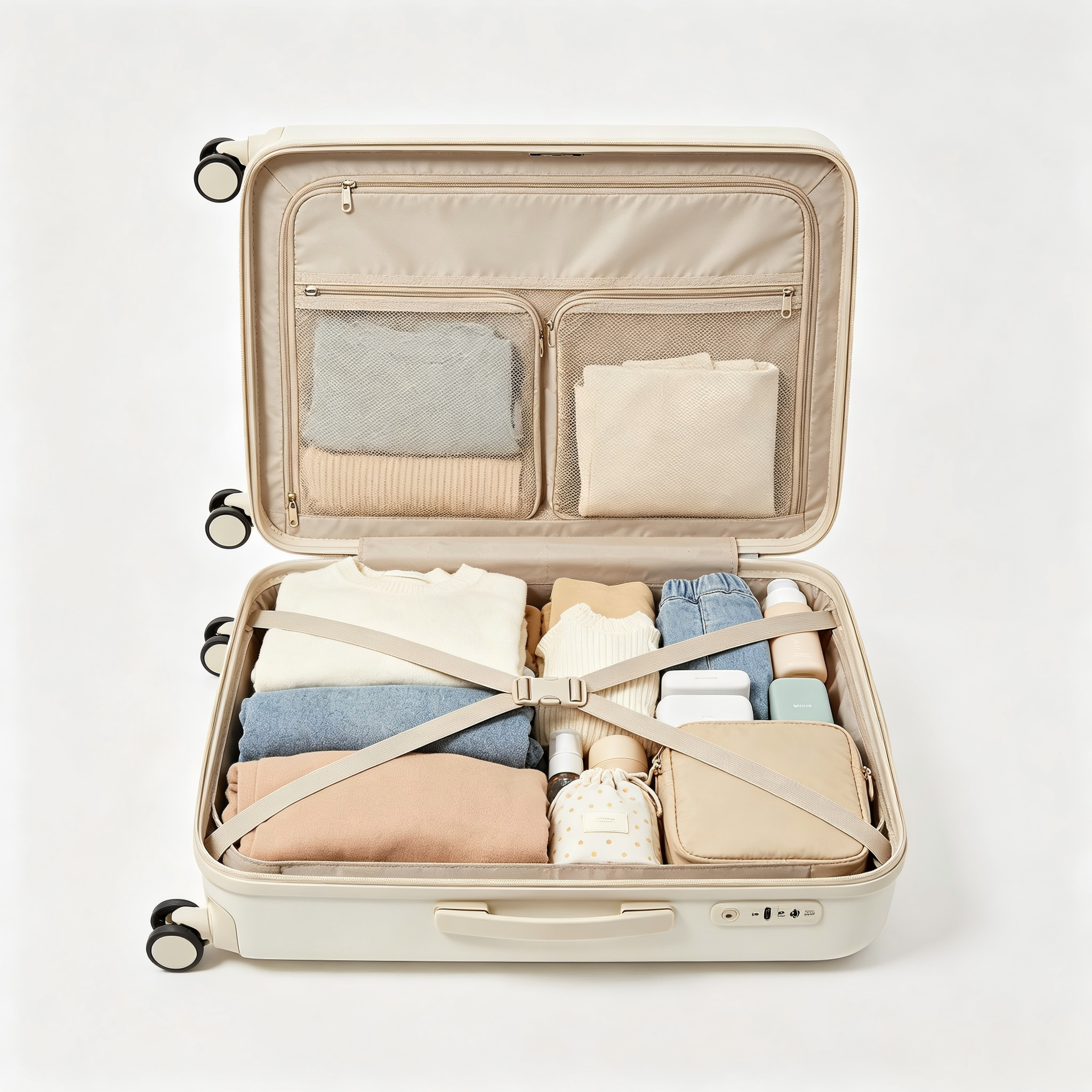 Expandable 5-Wheel Large Checked Luggage