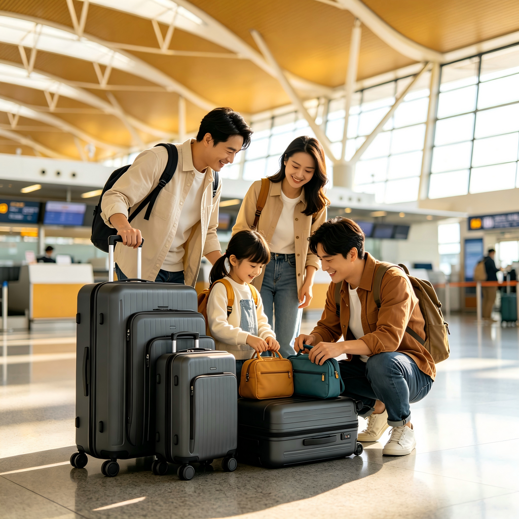 Expandable 5-Wheel Large Checked Luggage